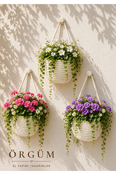 ÖRGÜM Coș decorativ mini pentru flori Coș pentru flori artificiale PLANTELE Ș...