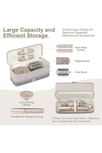 U-HOOME U HOOME Hair Tools Travel Bag for Shark Flexstyle Carrying Case,Double Layers Travel Storage Organiz