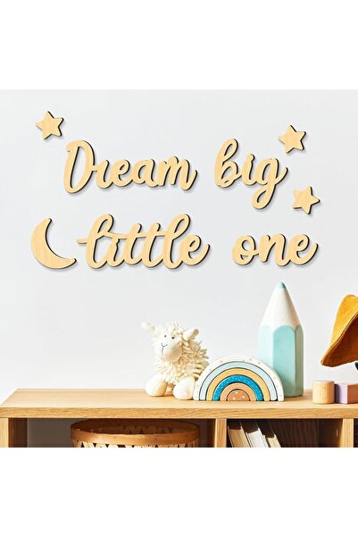 TERRIFI Dream Big Little One Baby Wall Art Decor Set - 8PCS Boho Wooden Moon ...