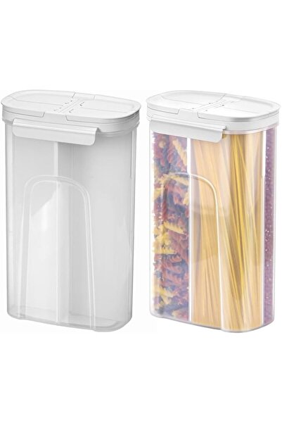 Generic Jars Canisters with Built-in partition / 4 compartments for Spaghetti...