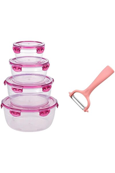 Generic Airtight Food Storage Containers with Lids, BPA-Free 4-Piece Nesting ...