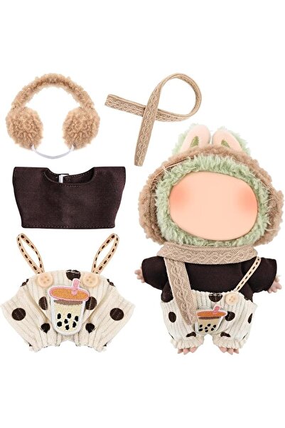 NALACAL Cute Clothes for Labubu Doll, Kawaii Outfit Dress for 17cm Plush Doll...