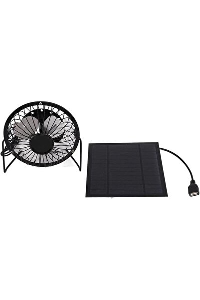 GENERAL 5W Mini Solar Panel Powered USB Cooling Iron Fan for Home Office Outd...