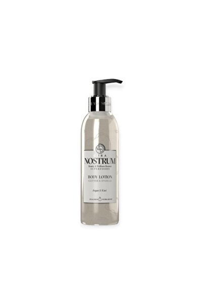 NOSTRUM și loțiune de corp vegană cu sclipici argintiu fin Cura Glitter & Spa...