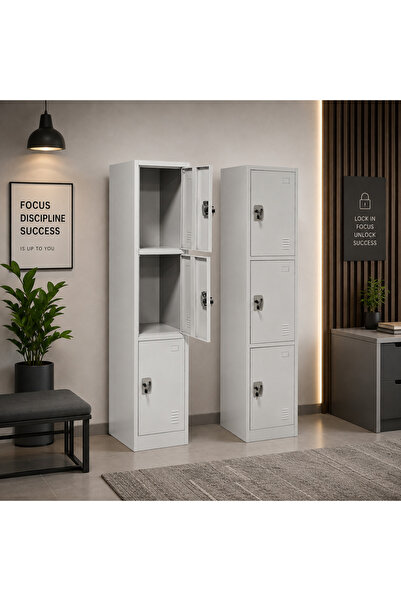 LastHome 3-door gray security cabinet
