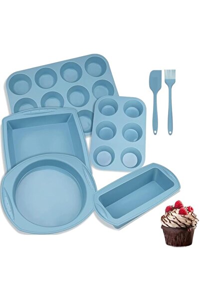 Generic Silicone Bakeware Baking Set Kitchen Bake Pans Molds Tray for Oven wi...