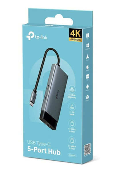 TP-LINK UH5020C USB-C Σταθμός Σύνδεσης με HDMI 4K PD Γκρι