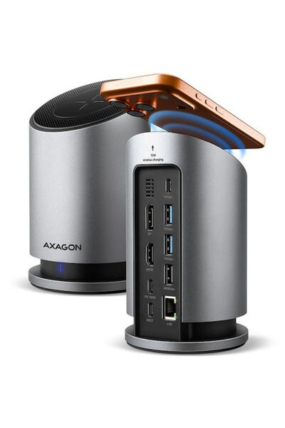 Axagon HMC-WL9 USB-C Σταθμός Σύνδεσης με HDMI/DisplayPort 4K, PD, Ethernet κα...