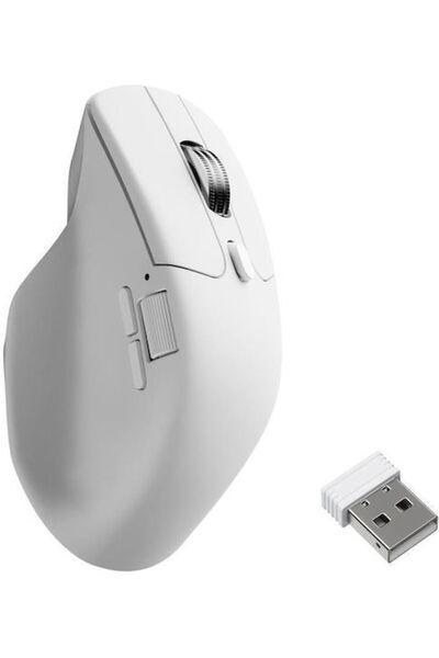 Keychron M6S-A24 Ασύρματο Εργονομικό Ποντίκι Bluetooth Λευκό