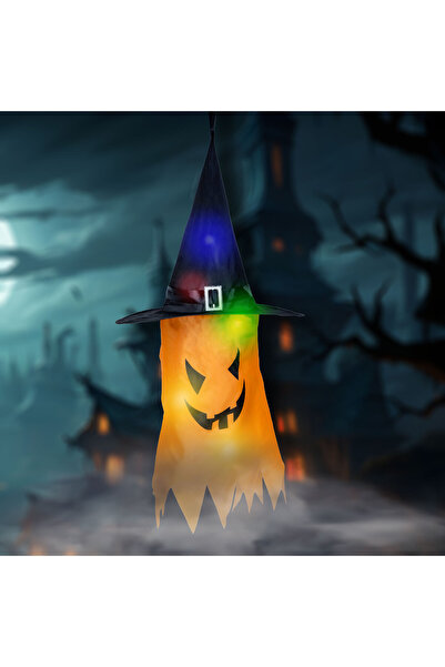 Alista Home Decorațiune LED de Halloween, fantomă, galben, 10 LED-uri, suspen...