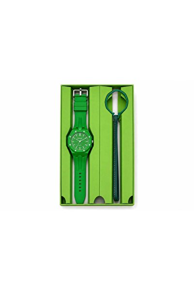 Royal Pop ساعة يد رياضية خضراء اللون مستوحاة من تصميم ساعات "Royal Pop
