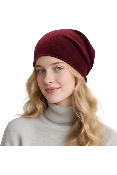 ZLYC Slouchy Pure Wool Beanie for Men and Women Seamless Knitted Winter Hat