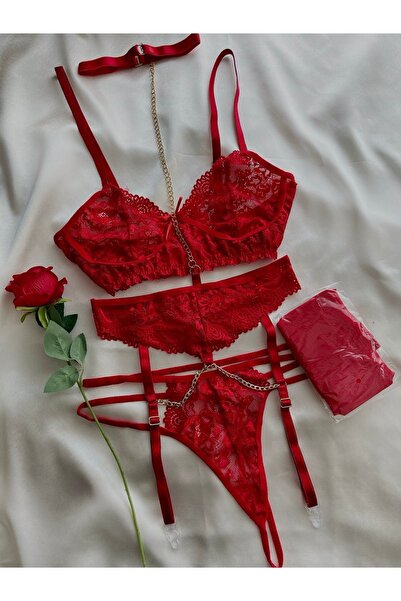 Zincirli 4lü Jartiyer Set