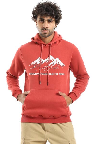 andora Mens PRINTID Fleeced Hoodie Sweatshirt