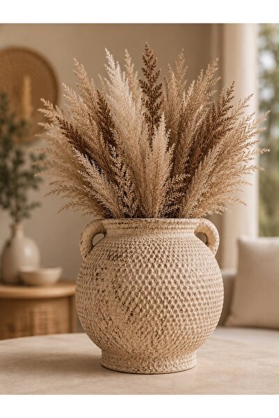Luthien Elora Textured Decorative Vase with Antique Handles