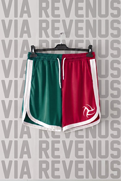Vordevia Volleyball Printed Jersey Sports Training Shorts with Piping Detail