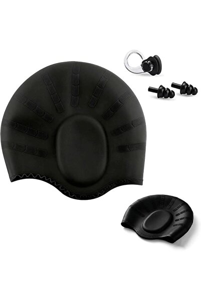 GoodTool Swimming Cap with Earplugs Set for Men and Women, Swim Caps Cover Ea...