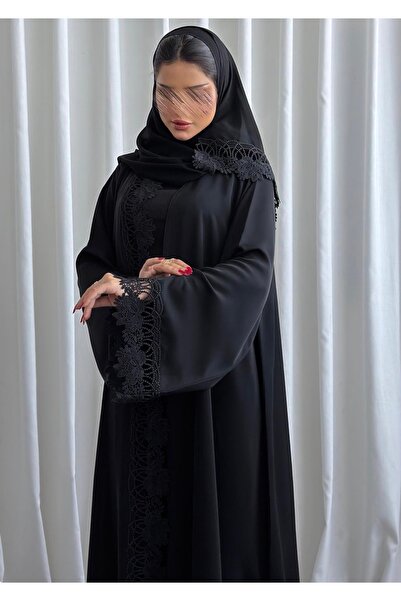 KH عبايه قماش اسود خفيف بلاك بيري