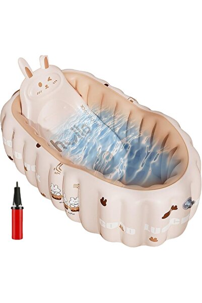 Generic Inflatable Bathtub Infant Foldable Swimming Pool Non-Slip Seat Shower...
