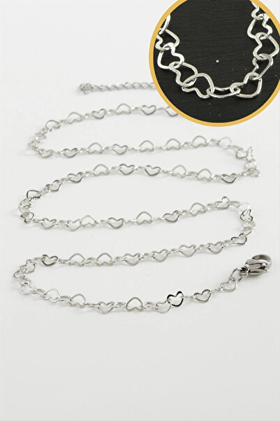 Mercansa Heart Chain Steel Necklace 45 cm