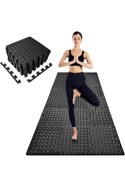 Yelajoy 10Pcs Interlocking Foam Floor Mats, Puzzle Exercise Floor Mat & EVA F...
