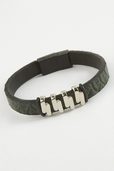 Mercansa Zigzag Quality Magnetized Faux Leather Bracelet