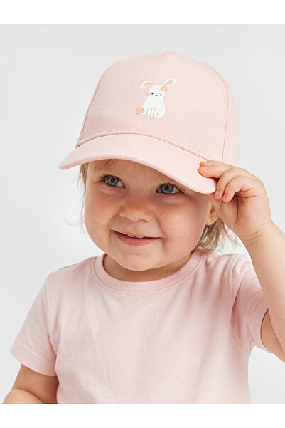 LC Waikiki Trendlucky Rabbit Embroidered Baby Girl Cap Hat with Difference in...