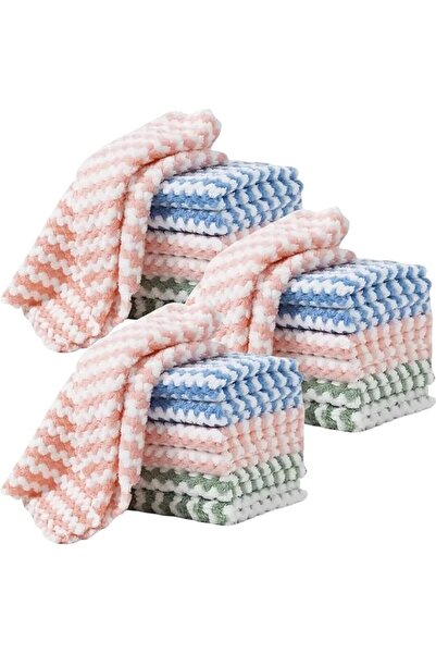 Yelajoy 21PCS 22x22cm Random Color Microfiber Kitchen Towels, Ultra-Soft Abso...