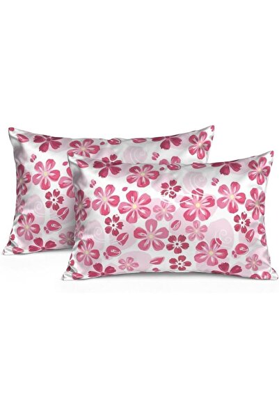 Generic Pillow Case Yellow Pink Flower Spring Anti Wrinkle Satin Pillowcase B...