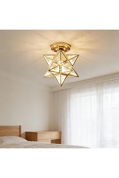 GENERAL Modern Pendant Light Ceiling Chandelier, Star & Floral Shaped Acrylic...