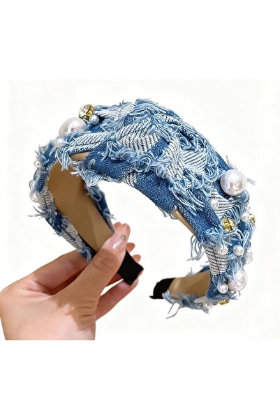 GENERAL Knotted Headband for Women, Halloween Knotted Pearl Rhinestone Hair H...