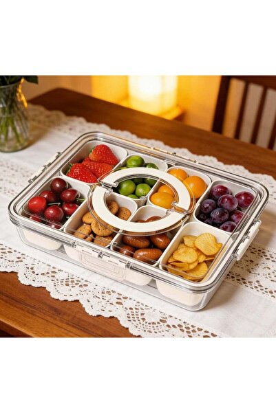 Arabest Divided Snack Box,Portable Food-Grade BPA-Free Leak-Proof Storage Con...