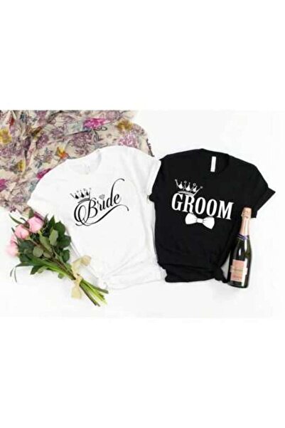 k222 1 Piece Matching Shirts - 100% Oversized & Honeymoon Bride And Groom Pri...