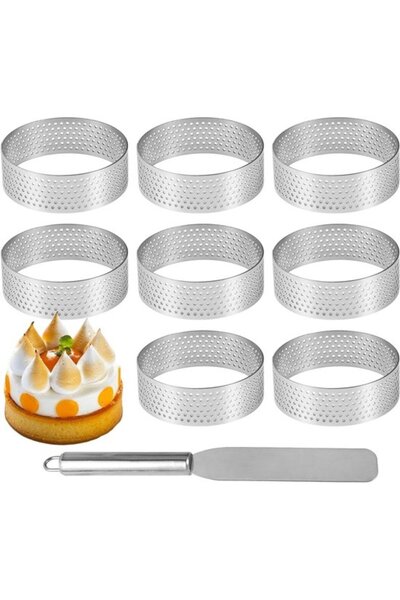 STARSTAR Dessert molds 8pc 6cm round mousse 2cm high.