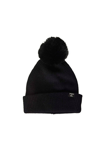 SUPERDRY Καπέλο Σκούφος Ριμπ HERITAGE W9010031A-02A Μαύρο ONE