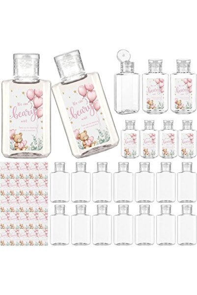 GENERAL SiliFine 50 Sets Baby Shower Hand Sanitizer Bottles Bulk Mini 2oz Tra...