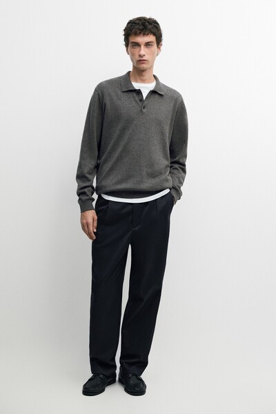 Massimo Dutti %100 pamuklu polo yaka triko