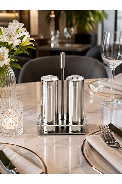 BRONDOFF Stainless Steel Salt & Pepper Shaker Set