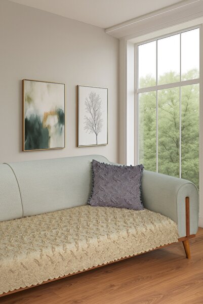 Latuda Home Ponela Sofa Cover - Covers Only the Seating Area 85X210 cm - Beige