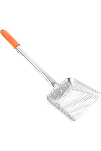 PRETYZOOM 1pc Stainless Steel Oil Slag Scoop With Perforated Handle Practical...
