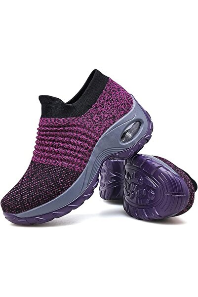 Slowpure Women's Walking Shoes Sock Sneakers - Mesh Slip On Air Cushion Lady ...