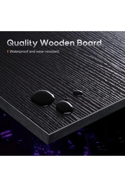 DOWINX L-shaped gaming computer desk, black color