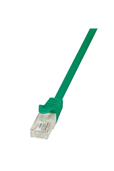 LogiLink Cablu de patch UTP Cat5e, cupru-aluminiu, 0.25 m, verde, AWG26, "CP1...