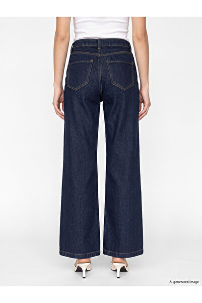 LC Waikiki LCW Modest İndigo Wideleg Kadın Jean Pantolon
