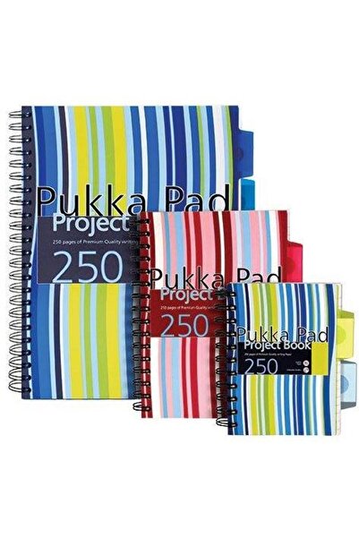 PUKKA PAD Zápisník A5, 125 listů 80 g/m², dvojitá spirála, PP obaly, Pukka St...