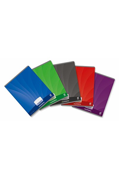 Aurora A5 Notebook, 36 Pages - 90Gsm, Left Ruled, Glossy Cardboard Cover, Man...