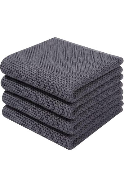 SWIUKPHE Cotton Waffle Weave Kitchen Dish Cloths, 4 Pack Ultra Soft Absorbent...