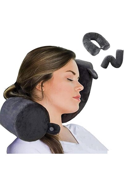 Aputue Twist Memory Foam Travel Pillow, Flexible Contour Design with Adjustab...