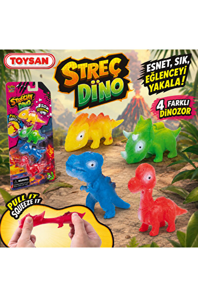 Toysan 4'LÜ STREÇ DİNOZOR