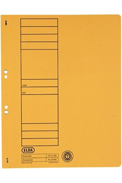 ELBA Cardboard File With Staples 1/1 Smart Line - Yellow